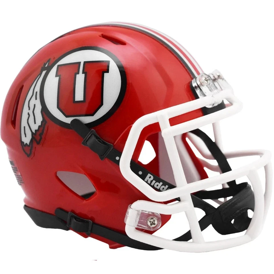 Utah Utes Riddell NCAA Mini Speed Football Helmet Radiant Red - Image 1 of 1