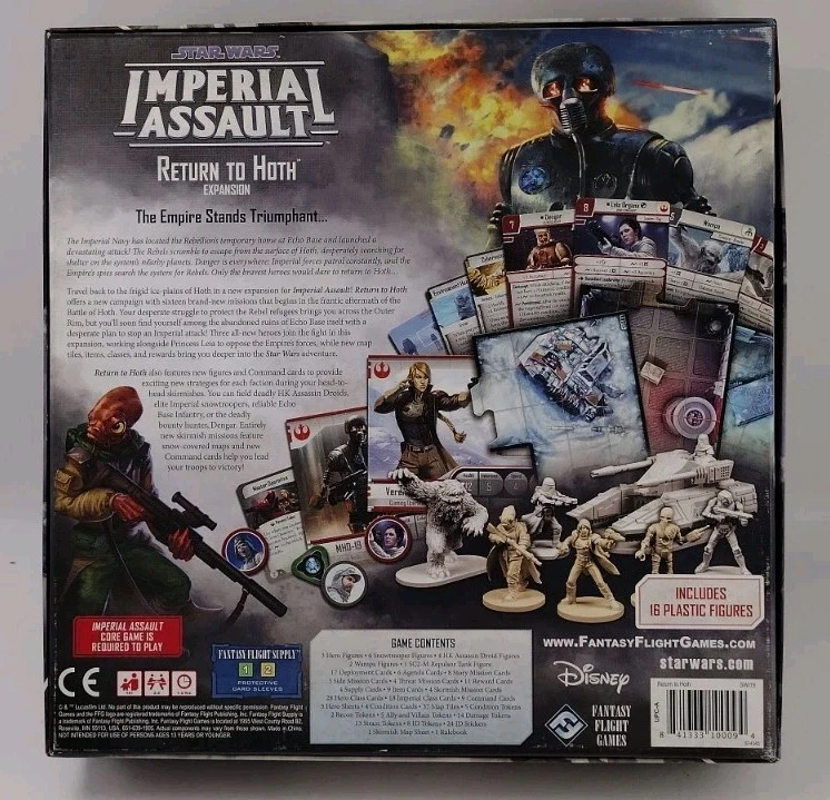 Star Wars Imperial Assault Return To Hoth Juego de Mesa Expansión FFG 100% Completo Foto 2 de 4