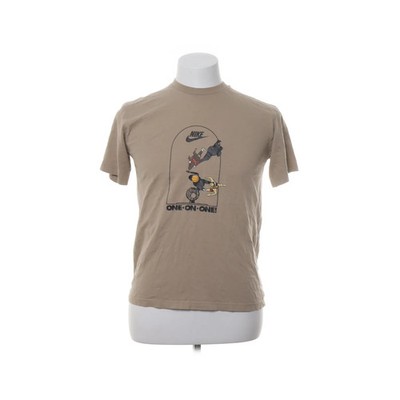 Nike, T-shirt, Größe: S, Beige, Baumwolle, Print, Herren #eEH