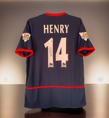 Thierry Henry Signed Arsenal ''The Invincibles'' 2003/04 Third Jersey Beckett COA