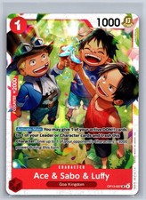 Ace & Sabo & Luffy OP13-007 Super Rare Carrying On His Will One Piece Foil NM
