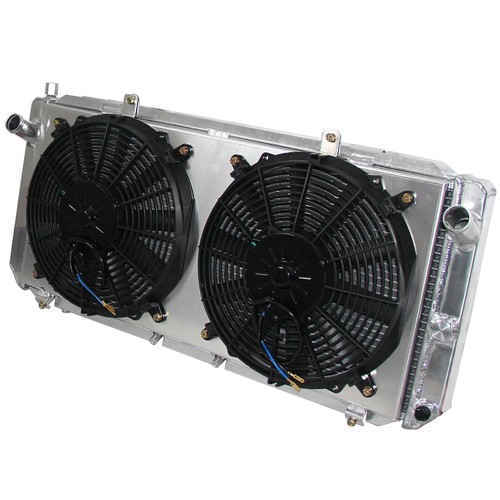 Radiador de aluminio + cubierta del ventilador para Toyota MR2 Turbo Coupé 1991-1995 L L 4 2,0 L MT - Imagen 2 de 7