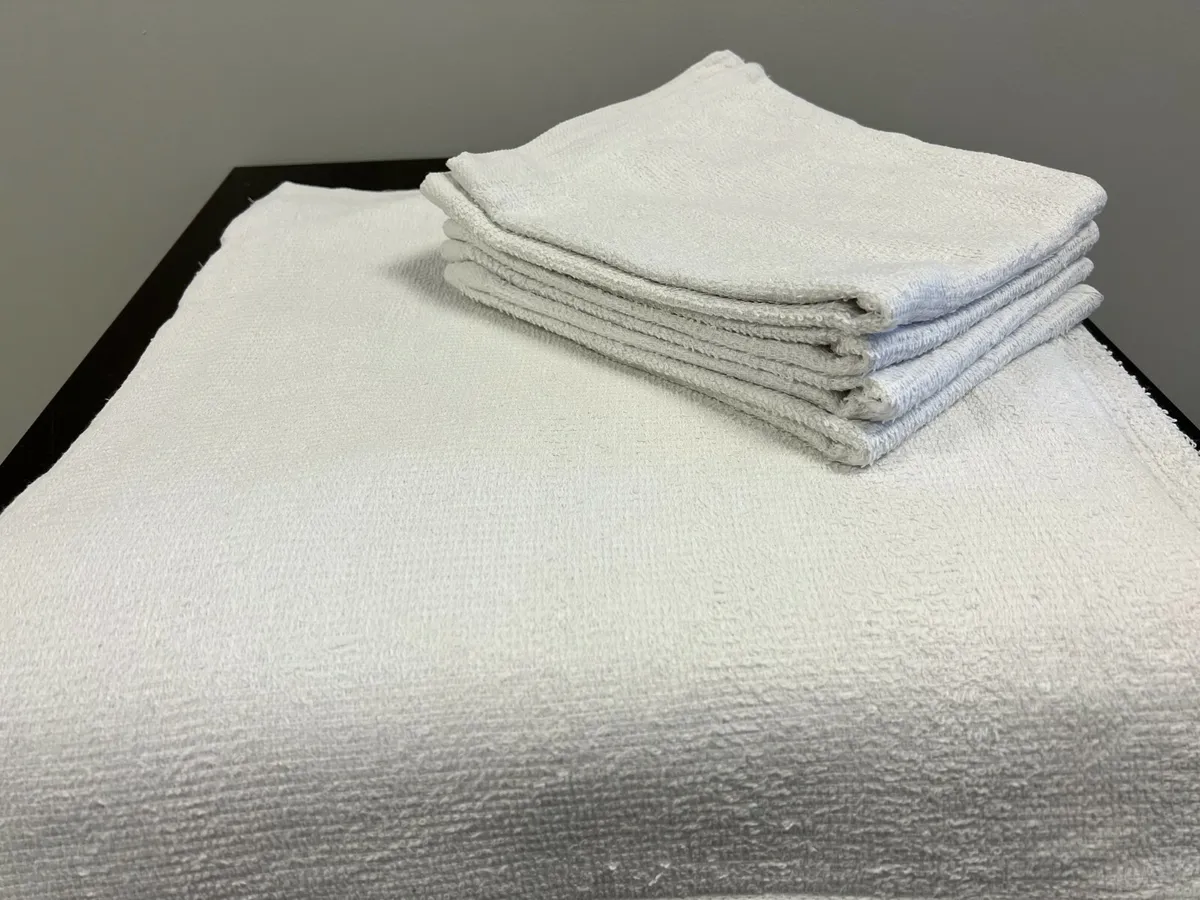 600 PIECES NEW WHITE BAR MOPS BAR TOWELS RESTURANT CLEANING TOWELS