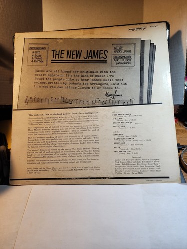 Harry James Jazz 1958 Capitol T-1037 Hi Fi vinyl LP 'The New James' VG R37 - Bild 2 von 2