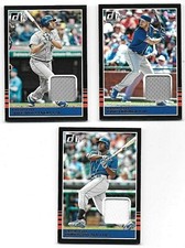 3 Card Lot 2019 Donruss 1985 Retro Materials Relics Royals Hosmer Cain Moustakas