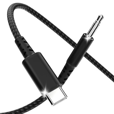 1m USB-C Aux Kabel Klinke 3,5mm Audio Adapter Samsung iPhone 15 16 17 Stereo NEU