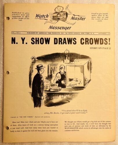 1940 The Watch Master Messenger Newsletter New York Watch Maker Collector No 6 - Picture 6 of 6