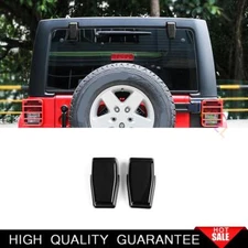 Tailgate Rear Window Liftgate Hinge Cover For Jeep Wrangler JK 08+ Bright Black