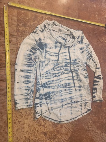 XCVI Mind Set Hoodie blau-weiß Langarm Gr. Small Damen #S119