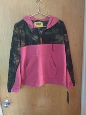 Multi Colored Camo Hoodie 1/4 Zip Pullover All in Motion KIDS Size XL 18 Yout