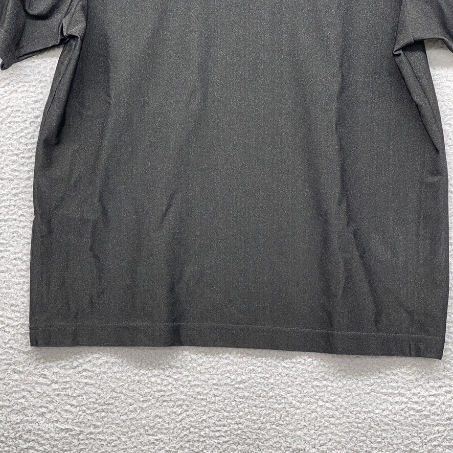 Style Co Womens T-Shirt Black Satin Short Sleeve Crew Neck Size L