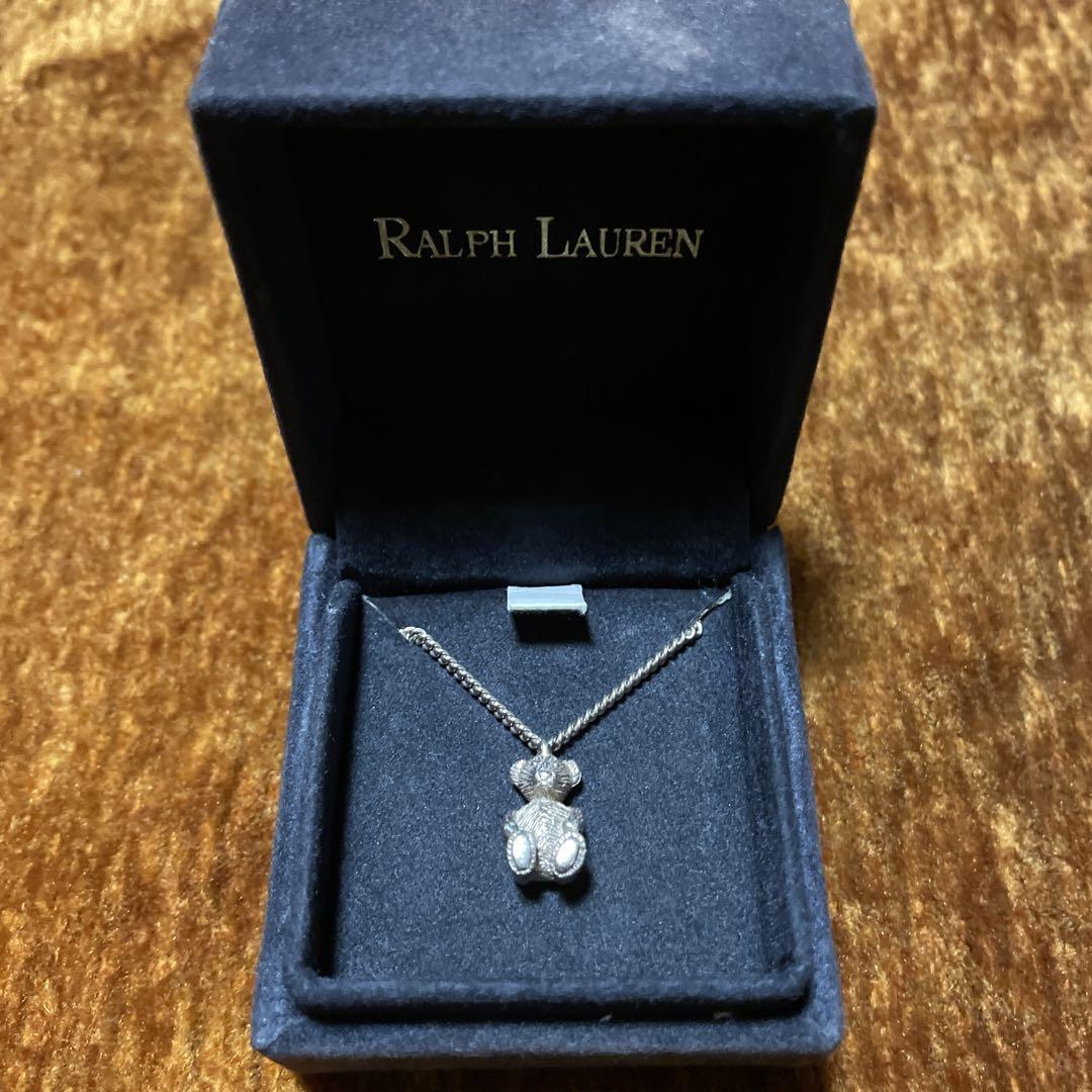 ラルフローレン　テディベア　ペンダントヘッド ralph lauren polo bear necklace Pendant Silver with Box