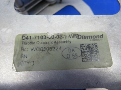 Diamon DA40-180 Throttle Quadrant Assy P/N D41-7103-00-00-1-WIP
