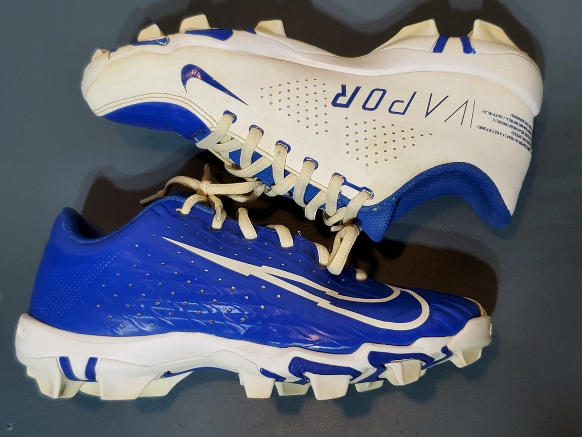 Nike Vapor Ultrafly 4 Keystone Cleats Shoes YOUTH 5Y Blue White