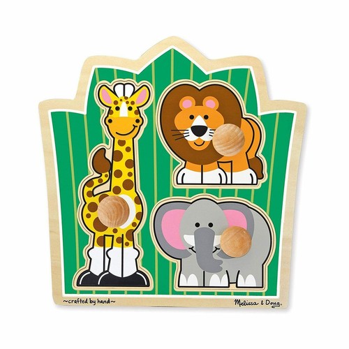 Melissa & Doug - Jungle Friends Knob Puzzle 3pcs - Picture 5 of 5