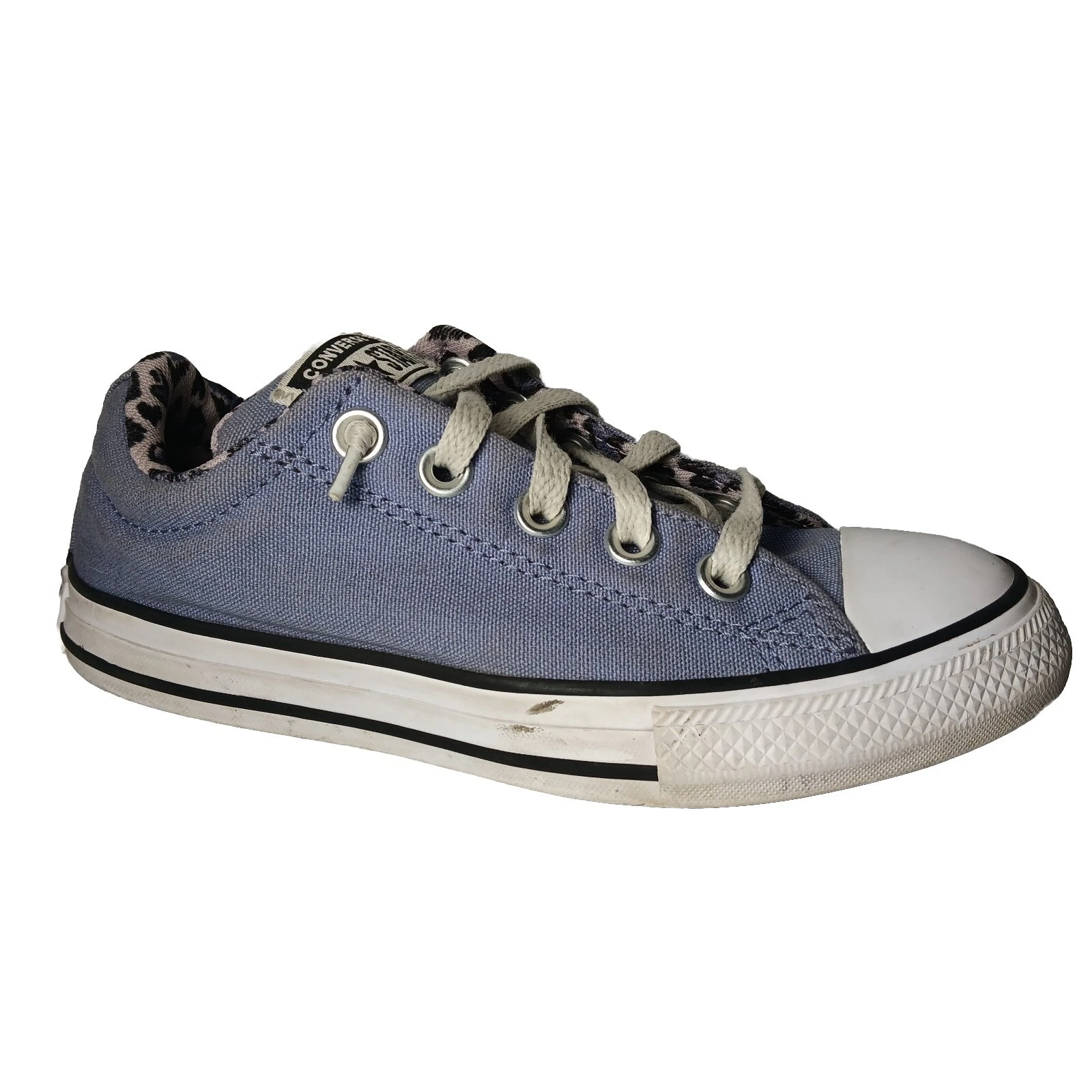 Scarpe Converse All Star junior giovani taglia 1 viola lavanda stampa gatto top basso