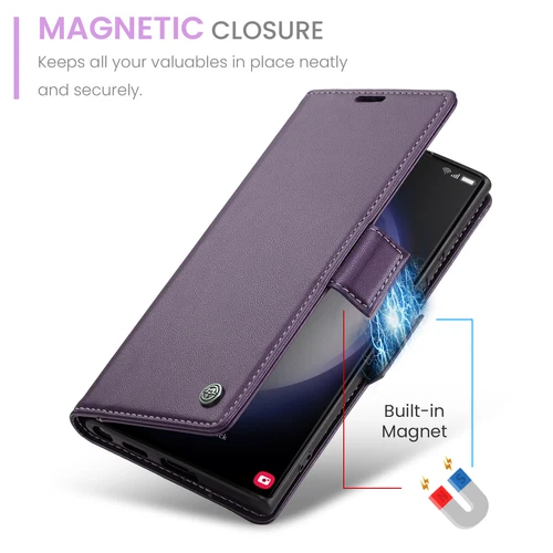 Custodia telefono in pelle PU per Samsung S24 S23 S22 S21 S20 slot scheda supporto pieghevole - Foto 58 di 66