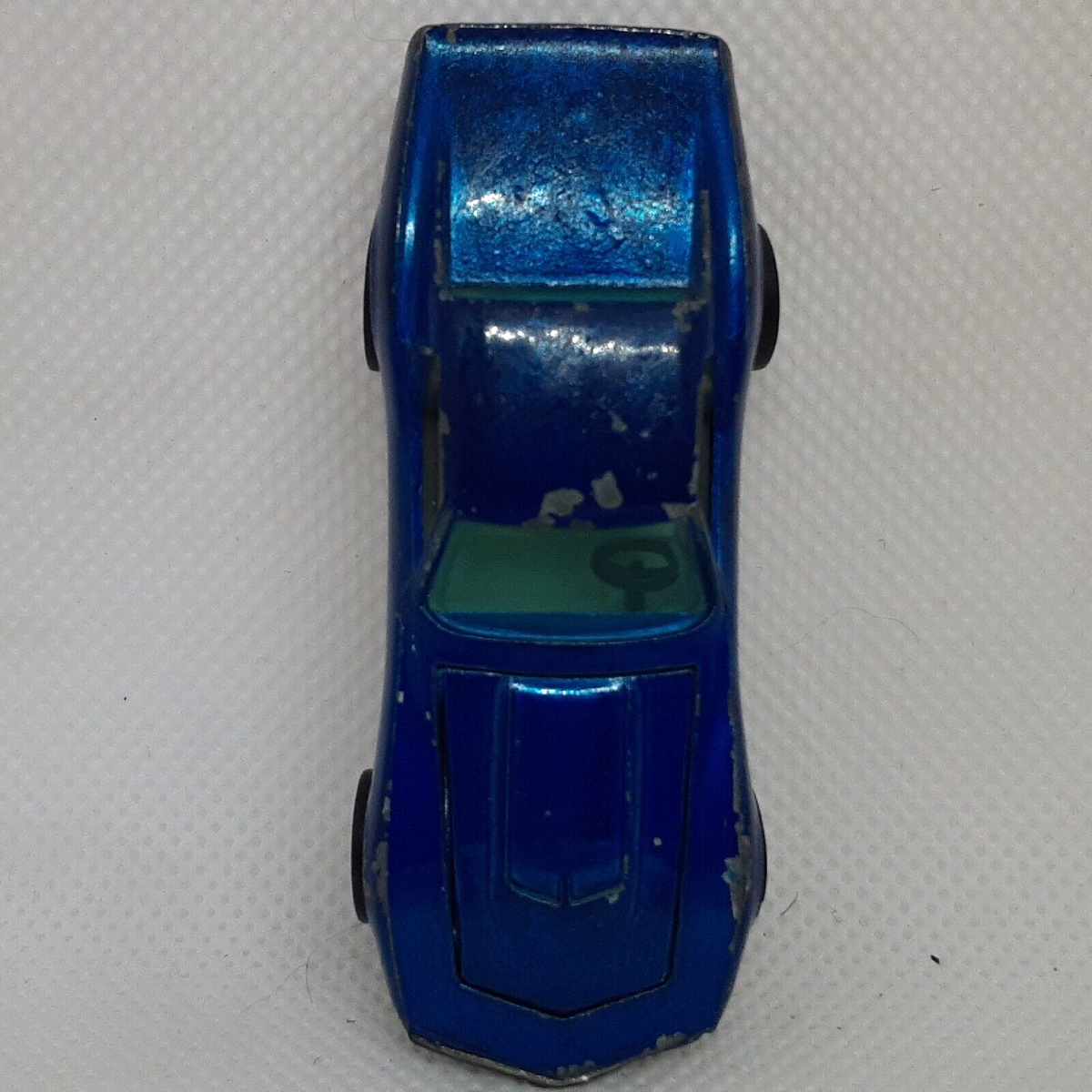 Hot Wheels Redline Custom Corvette 1967 Blue White Interior Made