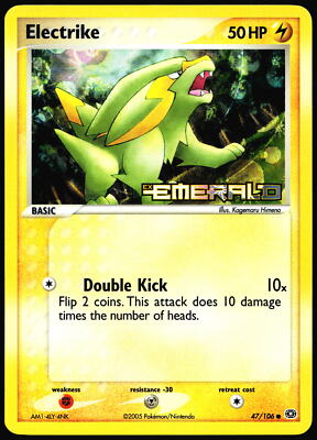 Electrike - 047/106 Emerald #47/106 Reverse HOLO Stamp MINT