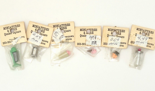 Lot 6 Miniature Dollhouse 1:12 Soda Fountain Drugstore Kitchen Accessories NOS