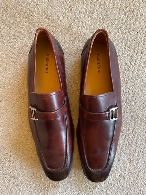 Magninni Men’s brown leather loafer, size 10.5 ?USED Mens Magnanni Loafer Sz10.5 Leather Brown Slip On  main image 4