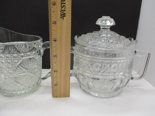 Vintage Clear Glass Lot Creamers Sugar Cup Etc - Picture 8 of 12