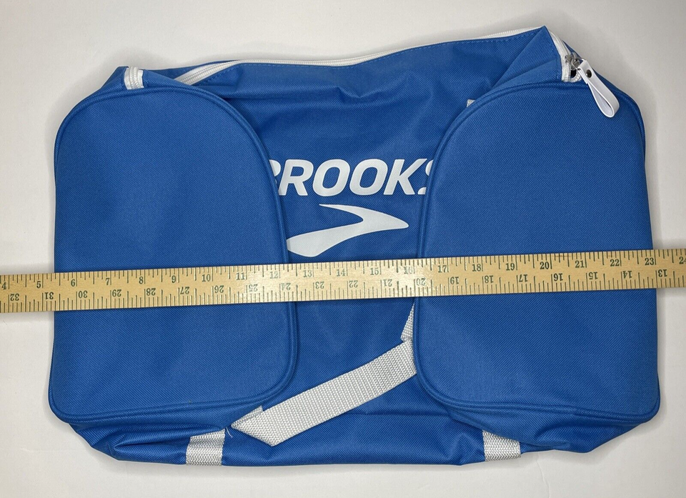 Brooks Small Blue Gym Duffel Bag Zippered Tote Inside Pocket eBay