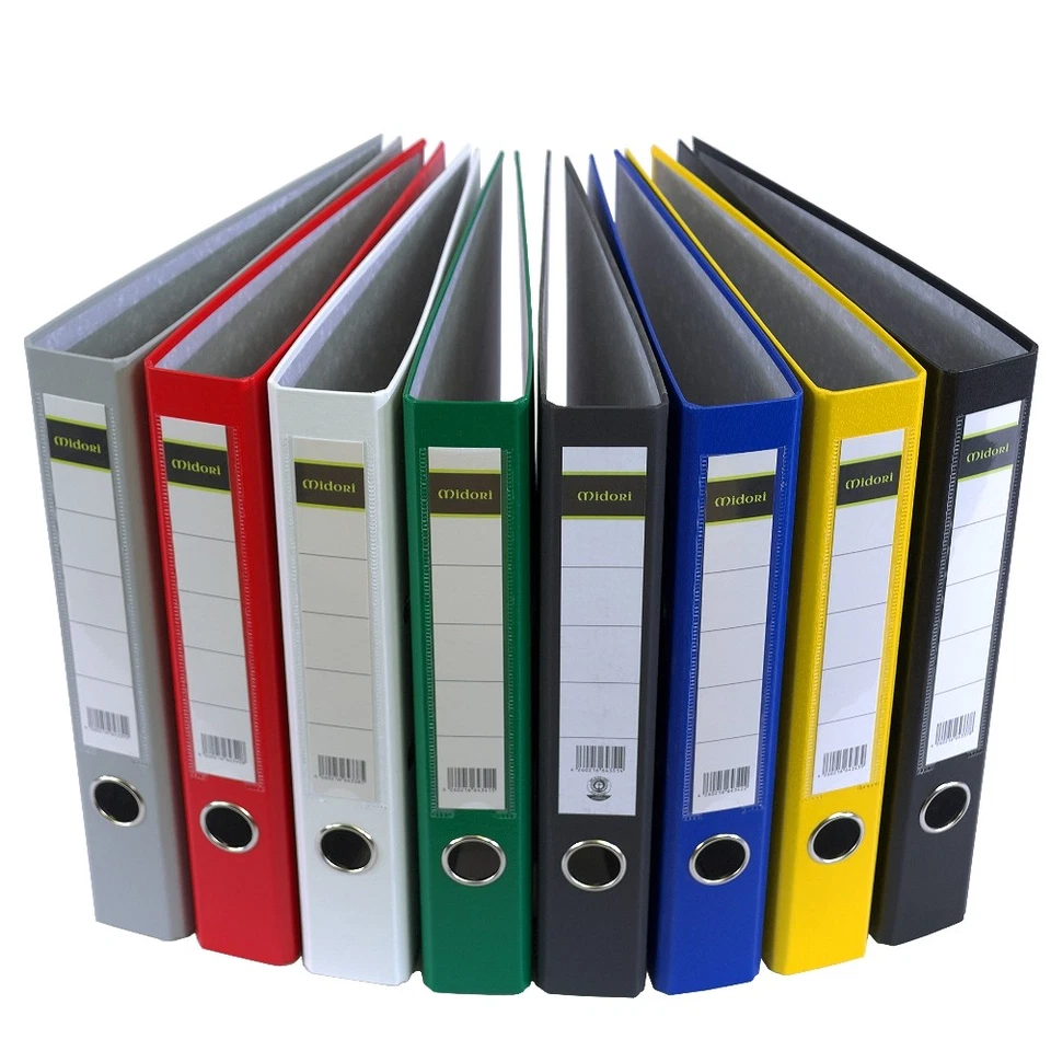 MIDORI © MIDORI Ordner DIN A4 PP Kunststoff oder Papier Aktenordner Ringordner 5 cm