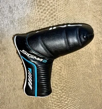 PING SIGMA 2 BLADE PUTTER HEADCOVER - Black Golf Magnetic Head Cover Very Good