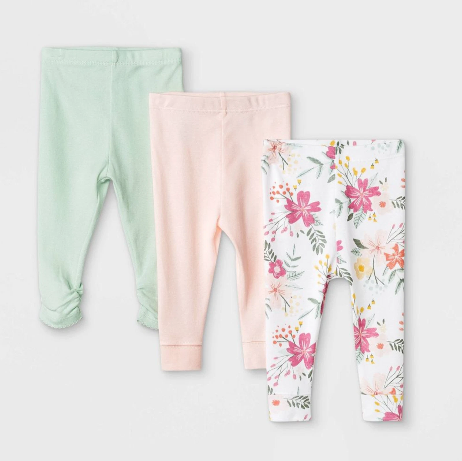 Baby Girls' 14 Pc Bundle Meadow Pants, Head Wrap, Bib, Burp Cloth - Cloud Island
