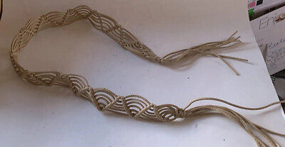 Unbranded Womens Belt Vintage Macrame String Braided 46'' Long Boho