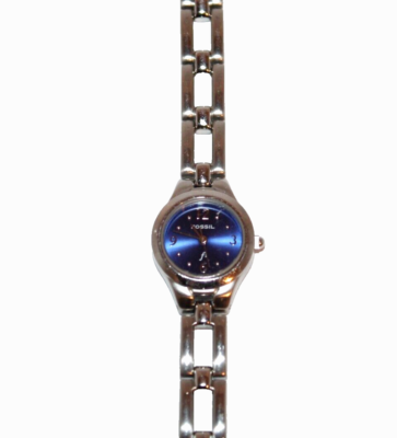 Fossil F2 Es-9103 All Stainless Steel Blue Dial Women display picture 2