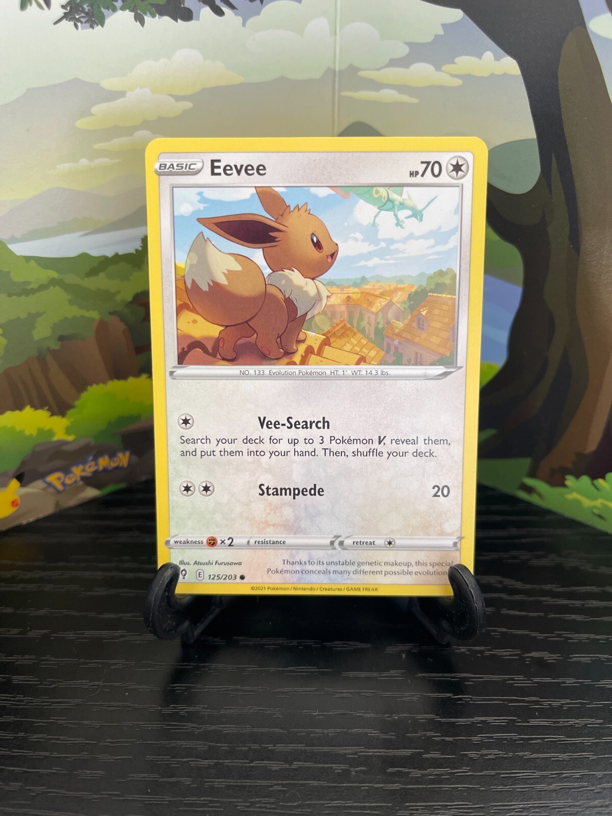 Eevee 125/203 - Evolving Skies - Common - Pokemon Card TCG - LP