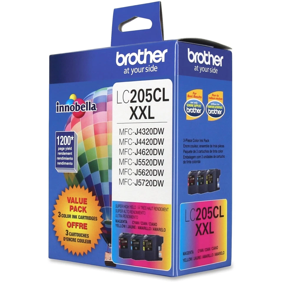 Brother LC2053PKS Genuine 3 Pack Color Ink Cartridges Cyan Magenta Yellow - Image 4 of 4
