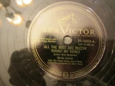 MINDY CARSON   ALL THE BEES ARE BUZZIN' 'ROUND MY HONEY/TOO-WHIT! TOO-WHOO! RCA 