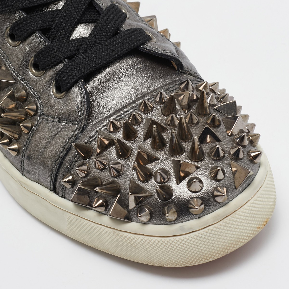 Christian Louboutin Metallic Leather Pik Pik Pik High Top Christian Louboutin Metallic Leather Pik Pik Pik High Top