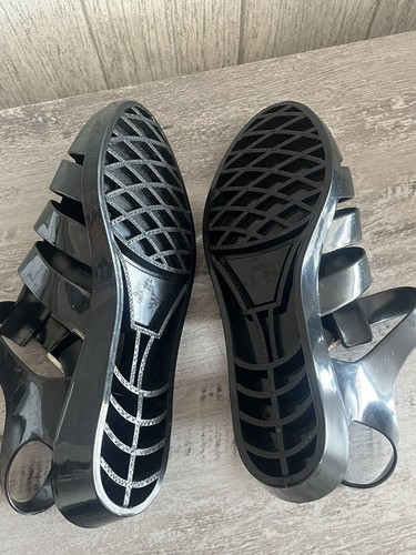 Bebo Jelly T-Bar Sandals Black Size 6 Never Worn - Picture 5 of 6