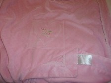 lambs ivy baby blanket lovey security pink heart floral flowers roses as is