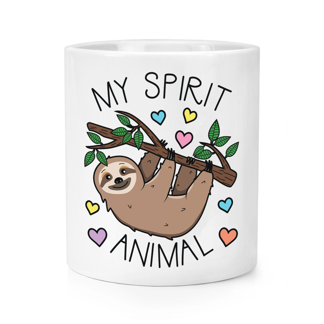 My Spirit Animal Sloth Makeup Brush Pencil Pot Funny Joke Animal Lazy