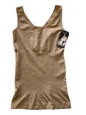 NWT, Nautica Intimates Reversible Shaping Cami Firm Control Tummy Panel Nude S