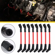 8 Pack Ignition Spark Plug Wire Cable Kit 10mm Red For GM Chevy GMC 19005218
