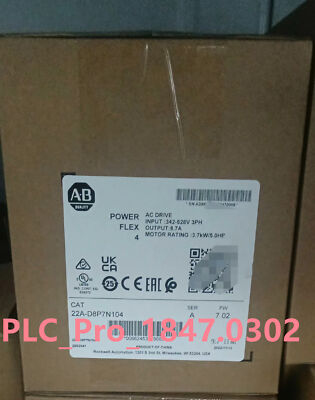 1PCS NEW AB 22A-D8P7N104 AB PowerFlex 4 3.7 kW AC Drive