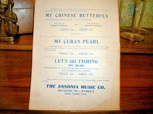 Broadway Belles antik 1923 Noten Vokal Klavier Cora Davis Bühnenlied - Bild 3 von 4
