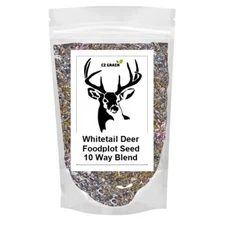 Food Plot Seeds for Deer - 10 Seed Blend - Spring or Fall Planting, Bring in Whi