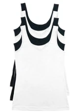 NEW Felina Women's 4 Pack Reversible Seamless Cotton Tank Tops Size Medium