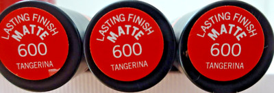 Rimmel London LASTING FINISH EXTREME MATTE Lippenstift Fb 600 TANGERINA 3 Stifte