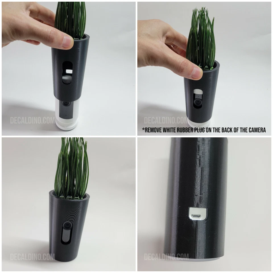 Estuche para florero de plantas para cámara interior anillo - cubierta imitación niñera Foto 3 de 3