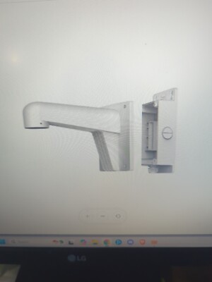 Hikvision WML 302700464 White Long Camera Wall Mount Bracket w/ Junction Box