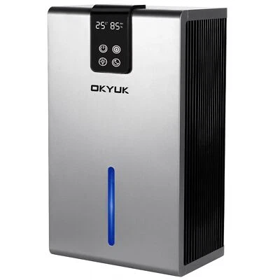 OKYUK Déshumidificateur électrique 2700 ml - Avec arrêt automatique - Lumière LED 7...