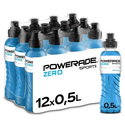 Powerade ZERO Sports Mountain Zuckerfreies Sportgetränk 12x500ml